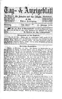 Tag- und Anzeigeblatt für Kempten und das Allgäu Sonntag 13. Februar 1870