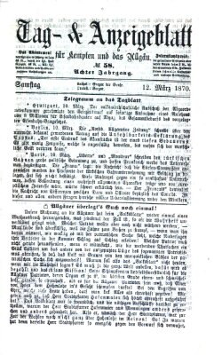 Tag- und Anzeigeblatt für Kempten und das Allgäu Samstag 12. März 1870