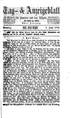 Tag- und Anzeigeblatt für Kempten und das Allgäu Sonntag 5. Juni 1870