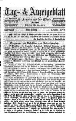 Tag- und Anzeigeblatt für Kempten und das Allgäu Mittwoch 14. September 1870