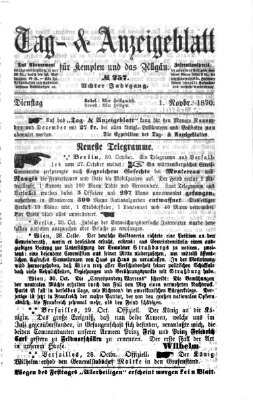 Tag- und Anzeigeblatt für Kempten und das Allgäu Dienstag 1. November 1870