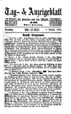 Tag- und Anzeigeblatt für Kempten und das Allgäu Dienstag 8. November 1870