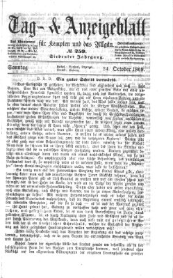 Tag- und Anzeigeblatt für Kempten und das Allgäu Sonntag 24. Oktober 1869