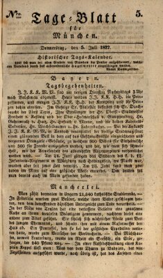 Tags-Blatt für München (Münchener Tagblatt) Donnerstag 5. Juli 1827