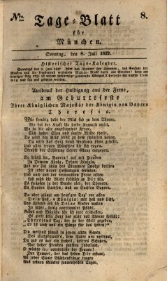 Tags-Blatt für München (Münchener Tagblatt) Sonntag 8. Juli 1827