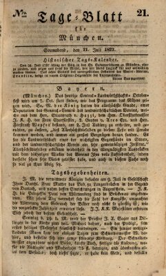 Tags-Blatt für München (Münchener Tagblatt) Samstag 21. Juli 1827