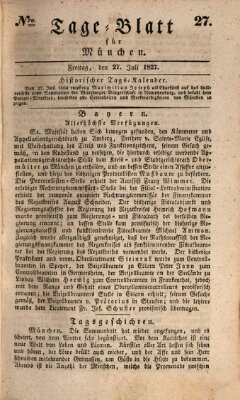 Tags-Blatt für München (Münchener Tagblatt) Freitag 27. Juli 1827