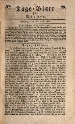 Tags-Blatt für München (Münchener Tagblatt) Sonntag 29. Juli 1827