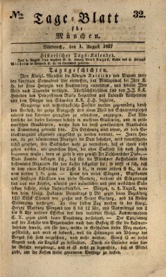 Tags-Blatt für München (Münchener Tagblatt) Mittwoch 1. August 1827