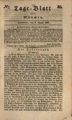 Tags-Blatt für München (Münchener Tagblatt) Samstag 4. August 1827