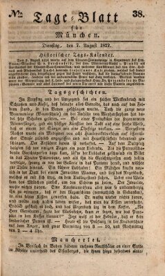 Tags-Blatt für München (Münchener Tagblatt) Dienstag 7. August 1827