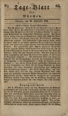 Tags-Blatt für München (Münchener Tagblatt) Sonntag 23. September 1827