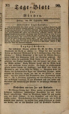 Tags-Blatt für München (Münchener Tagblatt) Freitag 28. September 1827