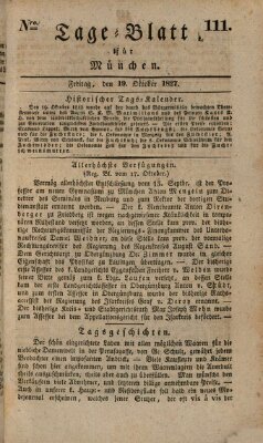 Tags-Blatt für München (Münchener Tagblatt) Freitag 19. Oktober 1827