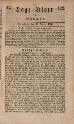 Tags-Blatt für München (Münchener Tagblatt) Samstag 20. Oktober 1827