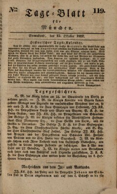 Tags-Blatt für München (Münchener Tagblatt) Samstag 27. Oktober 1827