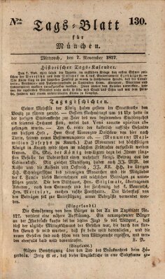 Tags-Blatt für München (Münchener Tagblatt) Mittwoch 7. November 1827