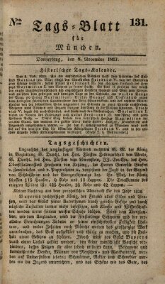 Tags-Blatt für München (Münchener Tagblatt) Donnerstag 8. November 1827