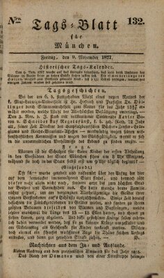 Tags-Blatt für München (Münchener Tagblatt) Freitag 9. November 1827