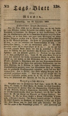 Tags-Blatt für München (Münchener Tagblatt) Donnerstag 15. November 1827