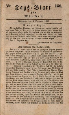 Tags-Blatt für München (Münchener Tagblatt) Mittwoch 5. Dezember 1827