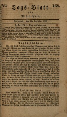 Tags-Blatt für München (Münchener Tagblatt) Samstag 15. Dezember 1827