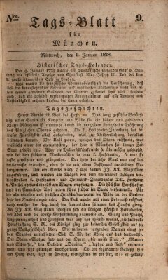 Tags-Blatt für München (Münchener Tagblatt) Mittwoch 9. Januar 1828