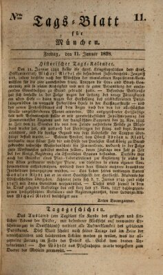 Tags-Blatt für München (Münchener Tagblatt) Freitag 11. Januar 1828