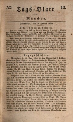 Tags-Blatt für München (Münchener Tagblatt) Samstag 12. Januar 1828