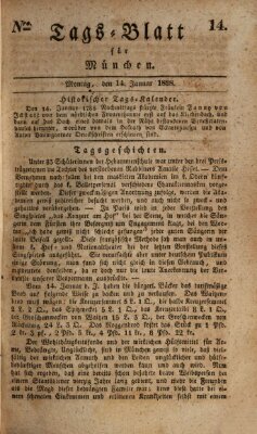 Tags-Blatt für München (Münchener Tagblatt) Montag 14. Januar 1828