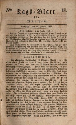 Tags-Blatt für München (Münchener Tagblatt) Dienstag 15. Januar 1828