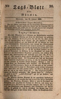 Tags-Blatt für München (Münchener Tagblatt) Mittwoch 16. Januar 1828