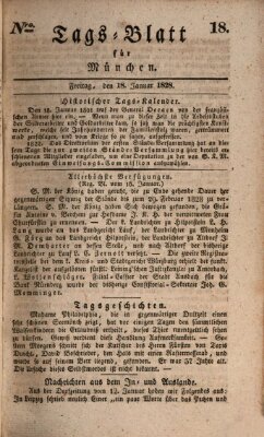 Tags-Blatt für München (Münchener Tagblatt) Freitag 18. Januar 1828