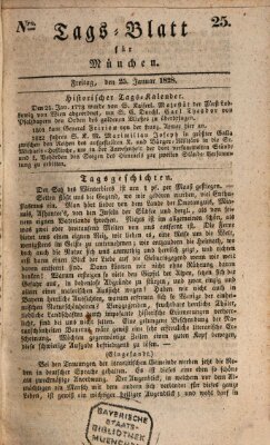 Tags-Blatt für München (Münchener Tagblatt) Freitag 25. Januar 1828