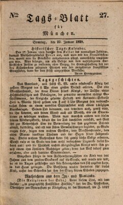 Tags-Blatt für München (Münchener Tagblatt) Sonntag 27. Januar 1828