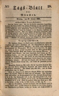 Tags-Blatt für München (Münchener Tagblatt) Montag 28. Januar 1828