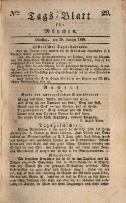 Tags-Blatt für München (Münchener Tagblatt) Dienstag 29. Januar 1828