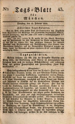 Tags-Blatt für München (Münchener Tagblatt) Dienstag 12. Februar 1828