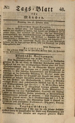 Tags-Blatt für München (Münchener Tagblatt) Sonntag 17. Februar 1828