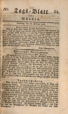 Tags-Blatt für München (Münchener Tagblatt) Samstag 23. Februar 1828