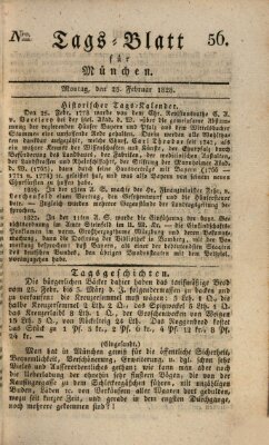 Tags-Blatt für München (Münchener Tagblatt) Montag 25. Februar 1828