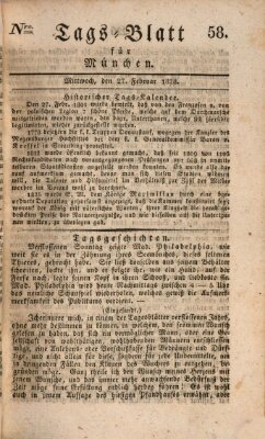 Tags-Blatt für München (Münchener Tagblatt) Mittwoch 27. Februar 1828