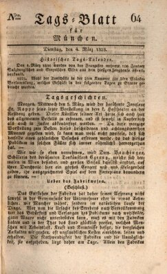 Tags-Blatt für München (Münchener Tagblatt) Dienstag 4. März 1828