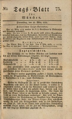 Tags-Blatt für München (Münchener Tagblatt) Donnerstag 13. März 1828