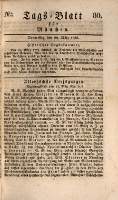 Tags-Blatt für München (Münchener Tagblatt) Donnerstag 20. März 1828