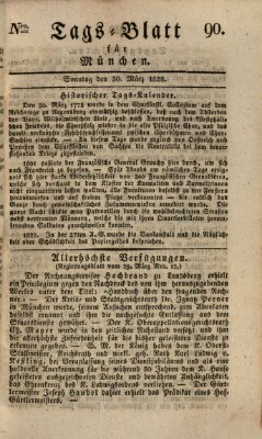 Tags-Blatt für München (Münchener Tagblatt) Sonntag 30. März 1828