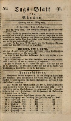 Tags-Blatt für München (Münchener Tagblatt) Montag 31. März 1828