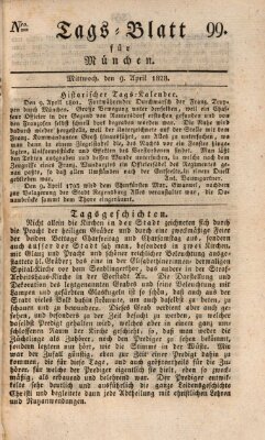 Tags-Blatt für München (Münchener Tagblatt) Mittwoch 9. April 1828