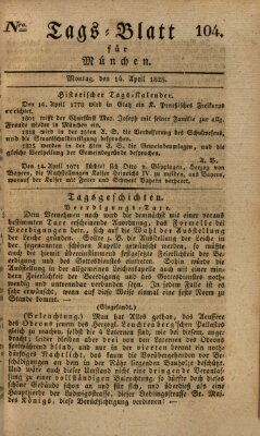 Tags-Blatt für München (Münchener Tagblatt) Montag 14. April 1828