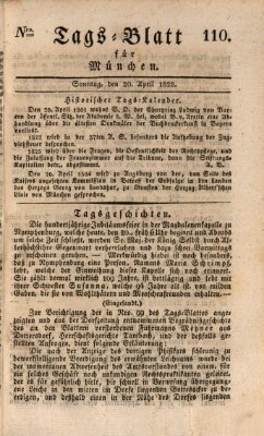 Tags-Blatt für München (Münchener Tagblatt) Sonntag 20. April 1828